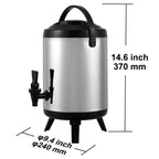 SucceBuy Edelstahl Isolierter Getränkespender 7,6 Liter Thermos-Heiß- und Kaltgetränkespender