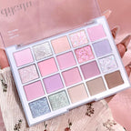 DIKALU 20-Farben Koreanische Lidschatten-Palette mit geringer Sättigung Matt Wasserfest Braun Rosa Lidschatten-Palette Langanhaltendes Tages-Make-up