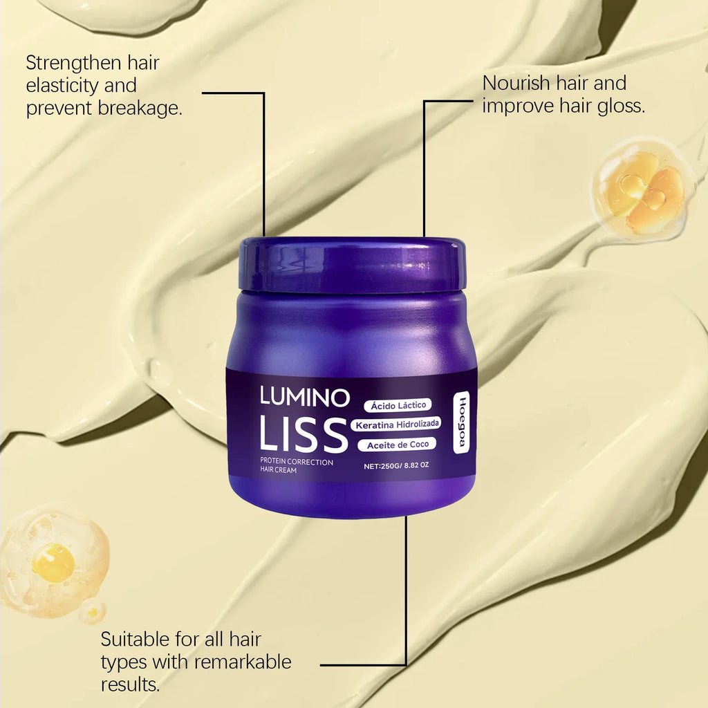 250g Keratin-Glättende Haarmaske Haare wiederherstellen, weicher machen, Glanz verleihen, Glätteisen Tiefenreparatur-Conditioner für trockenes, geschädigtes, krauses Haar