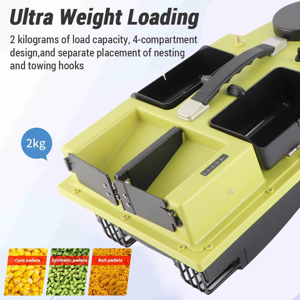 Modernes GPS-Futterboot mit 3 Köderbehältern, 12000mAh kabelloses Futterboot mit automatischer Rückkehrfunktion, verschiedene Stile