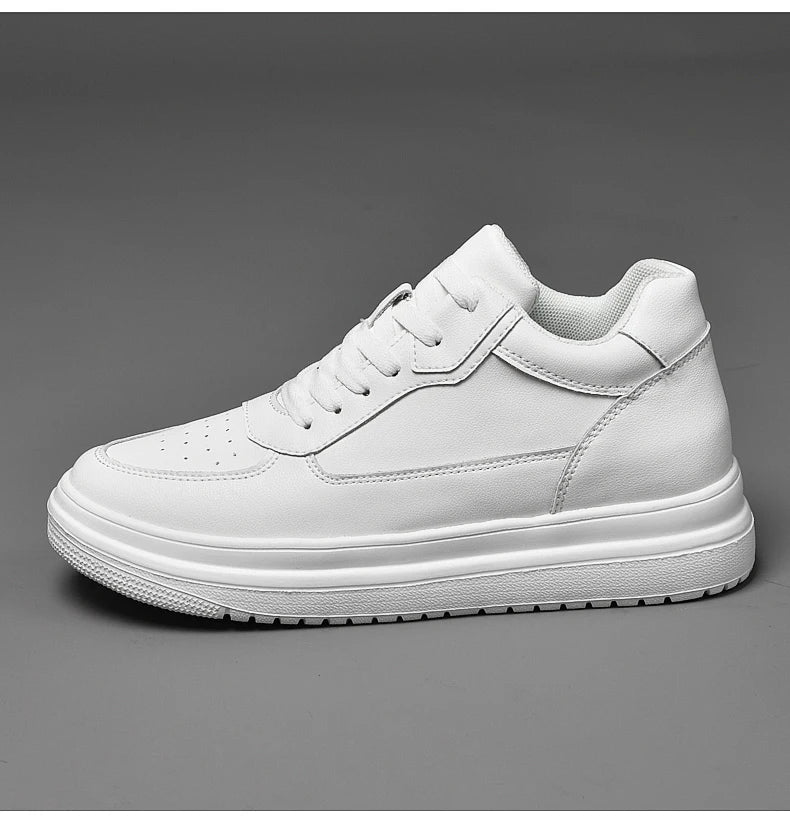 Hochwertige Herren-Sneaker, erhöhte Herrenschuhe, modische Freizeitschuhe, bequeme Leder-Sportschuhe, Höhenzunahme 6/8/10 cm