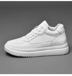 Hochwertige Herren-Sneaker, erhöhte Herrenschuhe, modische Freizeitschuhe, bequeme Leder-Sportschuhe, Höhenzunahme 6/8/10 cm