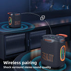 S122 25W Kabelloser Bluetooth-Lautsprecher Outdoor Tragbarer Mini Wasserdichter Lautsprecher mit Licht 6000mAh Akku Bass Boost für Outdoor