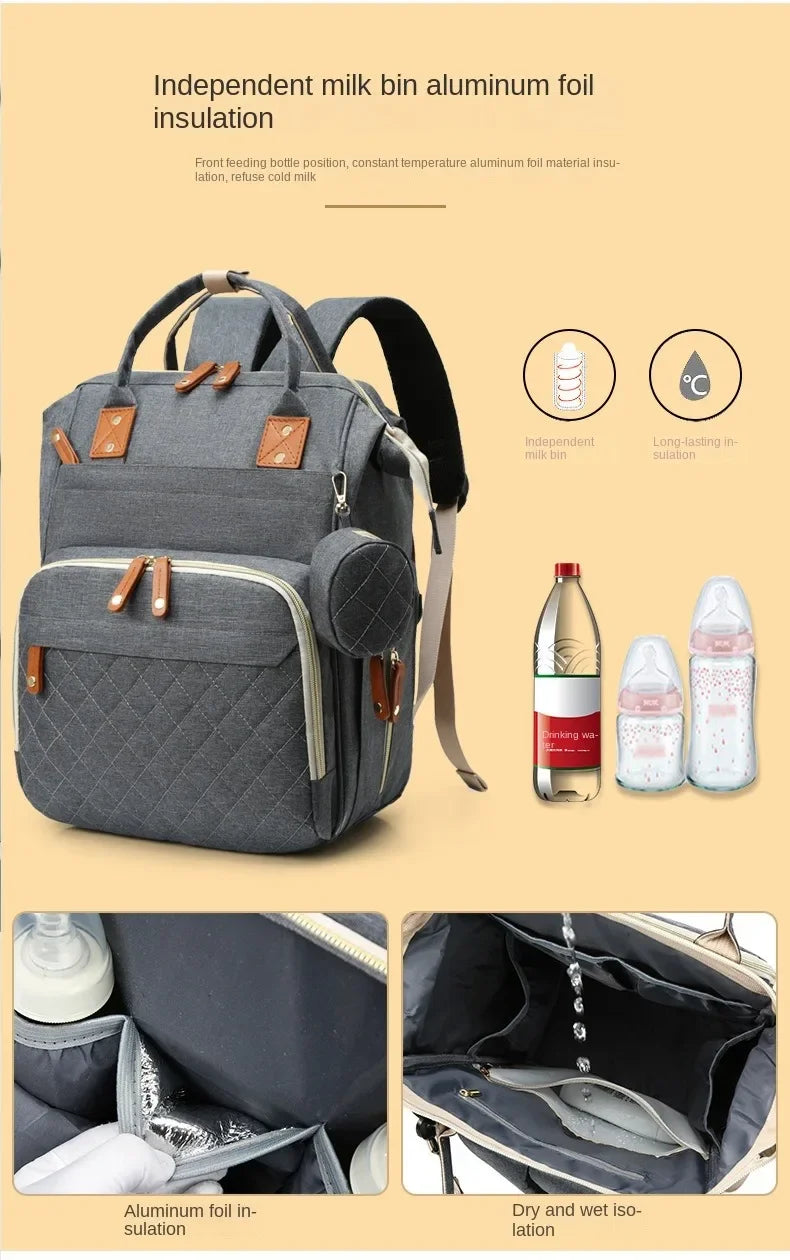 USB Mummy-Bag Windeltasche Babypflege Große Kapazität Mama Rucksack Mummy Mutterschaft Nasstaschen Wasserdichte Baby Schwanger Wickelrucksack