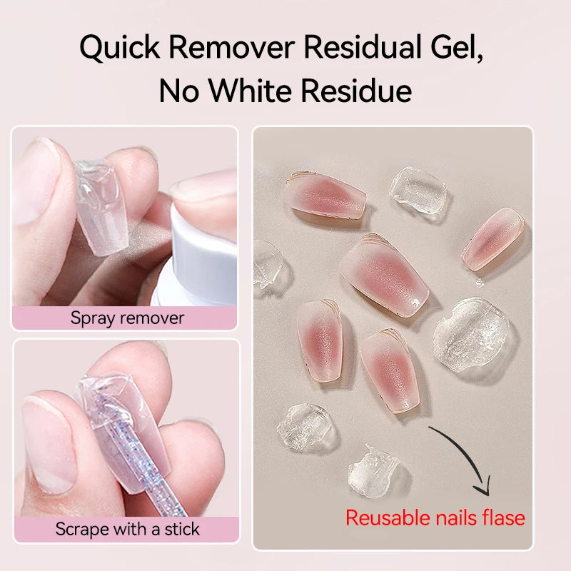 UR SUGAR 3tlg. Künstliche Nägel Set mit 420Stk. matten Soft Gel Tips Solid Glue Gel Entferner Schnelles Nagelverlängerungs-Kit Nagelpflege Starter-Set