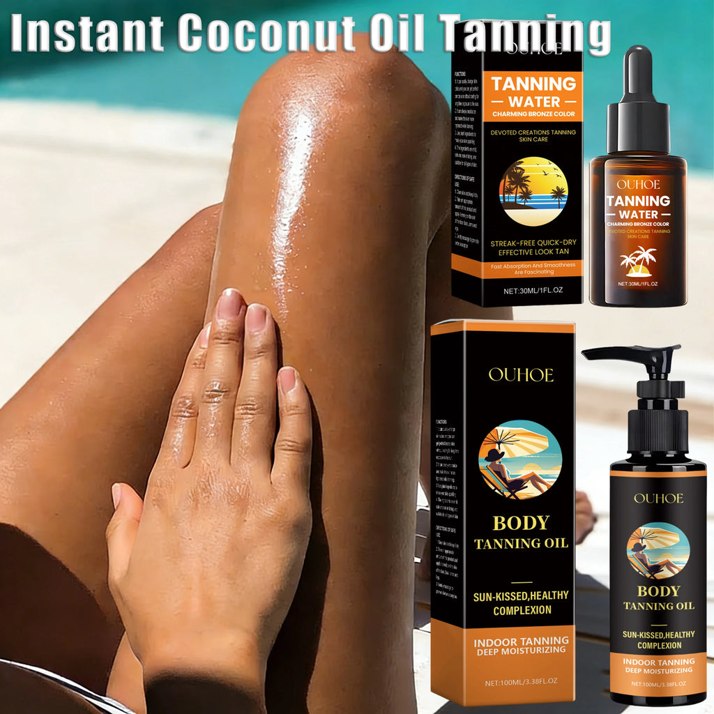 Aloe Vera Bräunungsserum/-öl für Gesicht & Körper, Bronzing & Sonnencreme, Natürliche Bräunungsbeschleuniger-Creme für Solarien & Außensonne