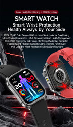 2026 Neue Gesundheits-Smartwatch Lasertherapie Reduziert Drei Hochs Blutsauerstoff Blutdruck Harnsäure Blutfette EKG-Smartwatch Für Herren