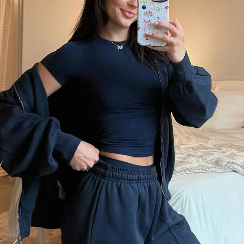 Kurzarm Gym-Top Damen Kleidung Yoga-Top Nahtloses Sportshirt Leichtes Fitness-Workout-Shirt Sport-Tops Active Wear Femme