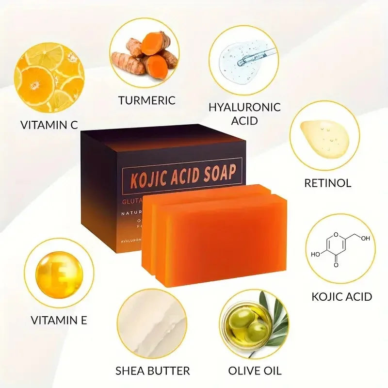 3 Stück * 100g Kurkuma-Seife Ingwer Handgemachte Seife Ätherische Öl-Seife Kurkuma-Seife Zitrone Kurkuma-Seife Papaya-Seife Seife Handgemacht