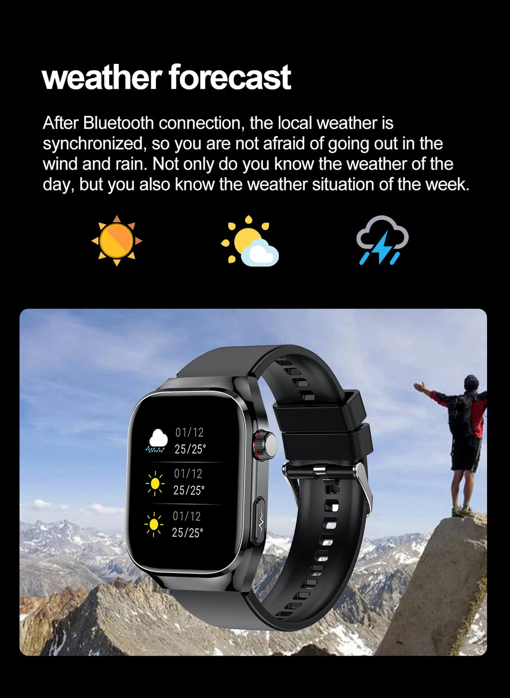 2026 Neue Pflegegrad-Harnsäure-Blutfettwerte Smartwatch Herren EKG+PPG Blutdruck Herzfrequenz Bluetooth Anruf Gesundheits-Smartwatch
