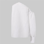 Sexy schulterfreie Damenhemden Sommer Laternenärmel Bluse Casual Loose Solid Tops Lady Elegante Blusen Femme Streetwear Hemd