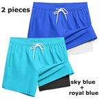 Herren-Badehose mit Kompressionsfutter, Handytasche, schnell trocknend, Badeshorts, Strandshorts, Bademode