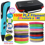 2026 Neue 3D-Druckstift DIY Dreidimensionale Malerei Kinderspielzeug mit LCD-Bildschirm Netzteil 200M PLA-Filament Spielzeug Geschenk