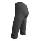 Elastic High Waist Sporty Women Clothing Skinny Pants Elastic Quick Dry 3/4 Sports Leggings Short Trousers Casual Solid Summer