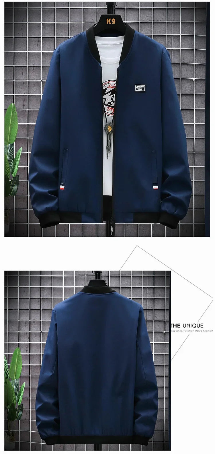 Herren Leichte Windjacke Frühling Herbst Jacke Mantel Herren Winddichte Outdoor Lässige Stilvolle Reißverschlusstaschenjacke