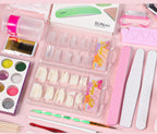 Nagelacrylpulver und Flüssigmonomer Nagelkunstdekoration für Maniküre-Set-Kit Kristall Nagelflitter 3D Nagelspitzen Schnitzwerkzeuge