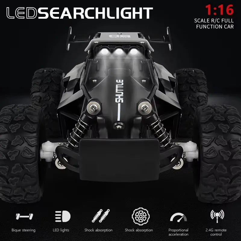 Oike RC-Car 1:16 Modell mit LED-Lichtern Funkferngesteuertes Offroad-Kletterfahrzeug Outdoor-Autos Drift-Rennspielzeug Jungen Geschenke