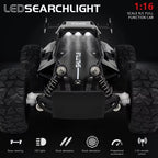 Oike RC-Car 1:16 Modell mit LED-Lichtern Funkferngesteuertes Offroad-Kletterfahrzeug Outdoor-Autos Drift-Rennspielzeug Jungen Geschenke