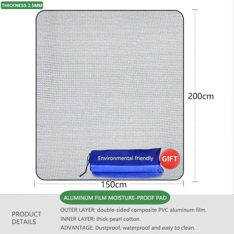 Outdoor Camping Schaumfolie Matte Tragbare Feuchtigkeitsdichte Unterlage Picknick Strandmatte Aluminium Isolier Schlafunterlage Camping Zubehör