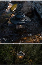 Tragbare Campinglaternen Retro Hängezeltlampe Wasserdichte Dimmbare Campinglampe 1200mAh für Wandern Angeln Notfalllaterne