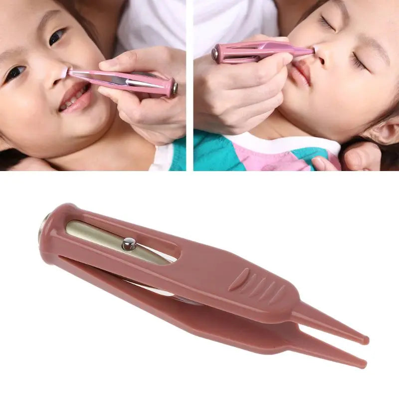 Saubere Pinzette Baby-Taschenlampe Graben Popel Clip Säuglinge Saubere Ohren Nase Nabel Sichtbare Sicherheits-Pinzette Sichere Zange Reinigung Hauptbild