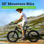 20 Zoll Mountainbike 7 Gänge, Verstellbarer Sattel Kinderfahrrad mit Schutzblechen und Flaschenhalter für Jungen und Mädchen 8-13 Jahre