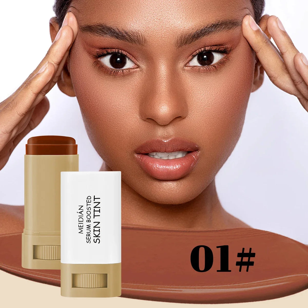 Bronze Foundation Stick Serum-verstärkte Hauttönung Seidige Textur Feuchtigkeitsspendende Deckkraft Concealer Base Ebenmäßiger Hautton Make-up