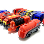 Elektrische Zuglokomotive Magnetisches Auto Druckguss-Modell Steckplatz passend für alle Marken Holzzugschienenbahn für Kinder Spielzeug W02