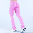 NCLAGEN Vision Flares Damen Fitnessstudio Fashion Yogahosen mit überkreuzter Vorderseite, hoher Taille, nahtlosen Sport-Leggings, Fitness-Hosen mit weitem Bein