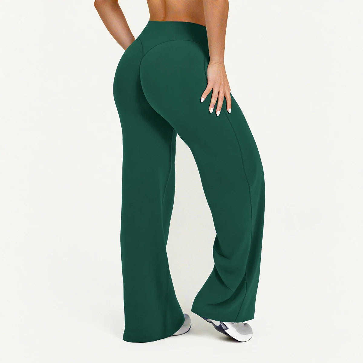 Ausgestellte Leggings Gerade Leg Leggings Damen Weite Hosen Yoga Atmungsaktive Fitness Kleidung Vielseitige Freizeithose