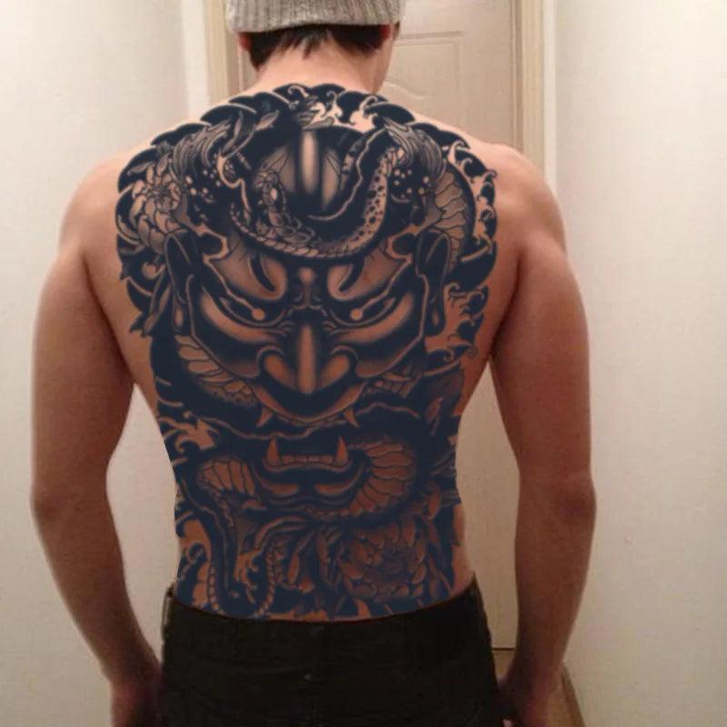 Magic Juice Tinte Wasserdichte Tattoo Aufkleber Große Größe Kräutersaft Temporäre Tattoos Männer Body Art Drache Tiger