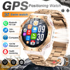 T-Rex 3 Ultra Militärische GPS-Smartwatch 10ATM Wasserdicht Kompass Höhenmesser Barometer AMOLED Herren HD Anruf Sport-Smartwatch