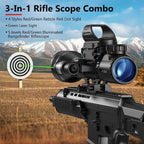 4-12x50 Zielfernrohr Beleuchtetes Absehen Entfernungsmesser Gewehr Holografisches 4 Absehen Visier 20mm Rot Grün Laser Für die Jagd