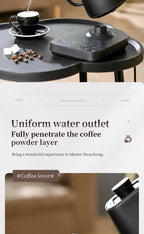 Electric Gooseneck Kettle 1000ML  Hand Brew Coffee Tea 1200W Pot Smart Teapot Temperature Control Pot Rapid Heating Kettle 220v