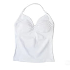 Gym Schöner offener Rücken BH Laufen Training Impact Neckholder Longline Trägertop Sport Yoga Weste Damen Fitness Tank Top