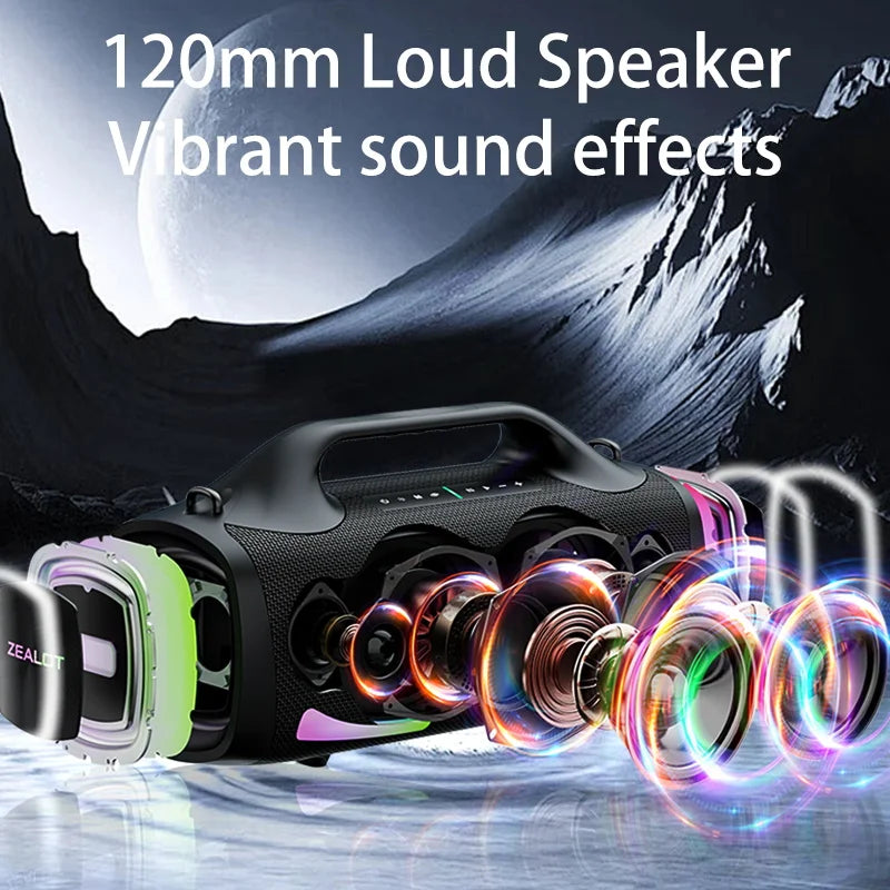 Zealot S79 100W Kabelloser Lautsprecher, tragbarer Outdoor-Subwoofer, HiFi-Klangqualität, Dual Pairing, Schnellladung, 24000mAh. Zweitbild
