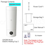 MIJIA Tragbare elektrische Heißwasserflasche 2: 350 ml, 6 Temperaturstufen, 12 Stunden Warmhaltefunktion, Edelstahl 316L, reisefreundlich