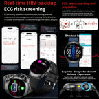 2026 Neue Mikrophysikalische Untersuchung Gesundheits-Smartwatch Herren EKG Harnsäure Lipide Blutdruck BT Anruf Smartwatch Für Android IOS