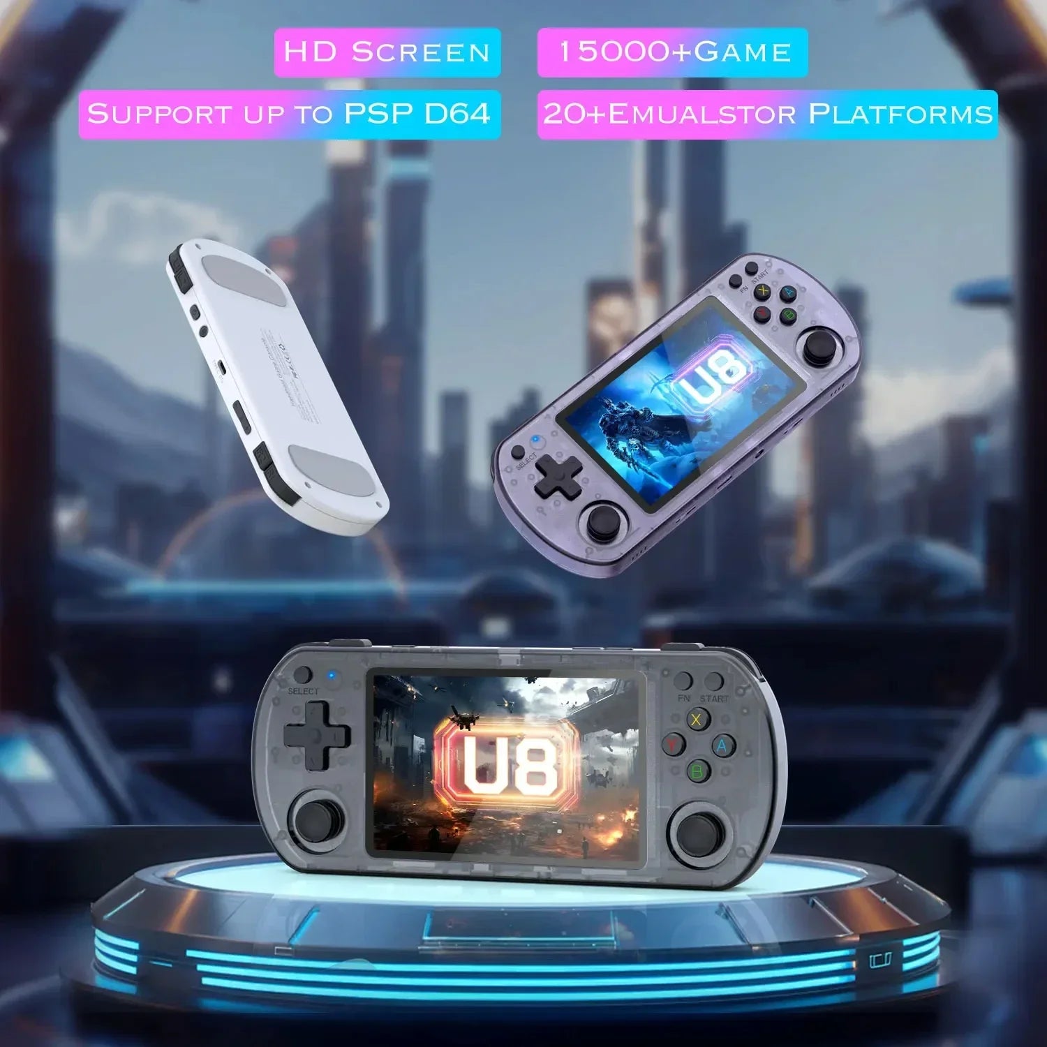 U8 Retro Handheld Spielekonsole Linux System 4.0 Zoll IPS Bildschirm R35s Pro Tragbarer Taschen-Videospieler