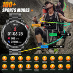 2026 Neue T-Rex3 Pro 1100mAh Akku Smartwatch GPS-Route 5ATM Wasserdicht Sport Lauf-Tracker Outdoor Kompass Militär-Smartwatch