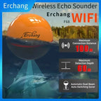 Erchang F68 WIFI Fischfinder 100M Drahtloser Fischfinder Echolot Detektor Angeln für See und Meer IOS& Android