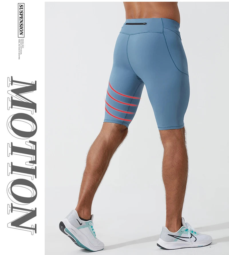 Kompressionsshorts Herren Schnell Trocknend Bodybuilding Tights Shorts Fitness Leggings Elastischer Bund Sportshorts Kurze Hose Gym Laufsport Herren