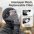 ROCKBROS Radmützen Vollgesichtsmaske Winter Atmungsaktiv Winddicht Fleece Fahrrad Halswärmer Schal Maske Skifahren Motorrad Fahrradmütze