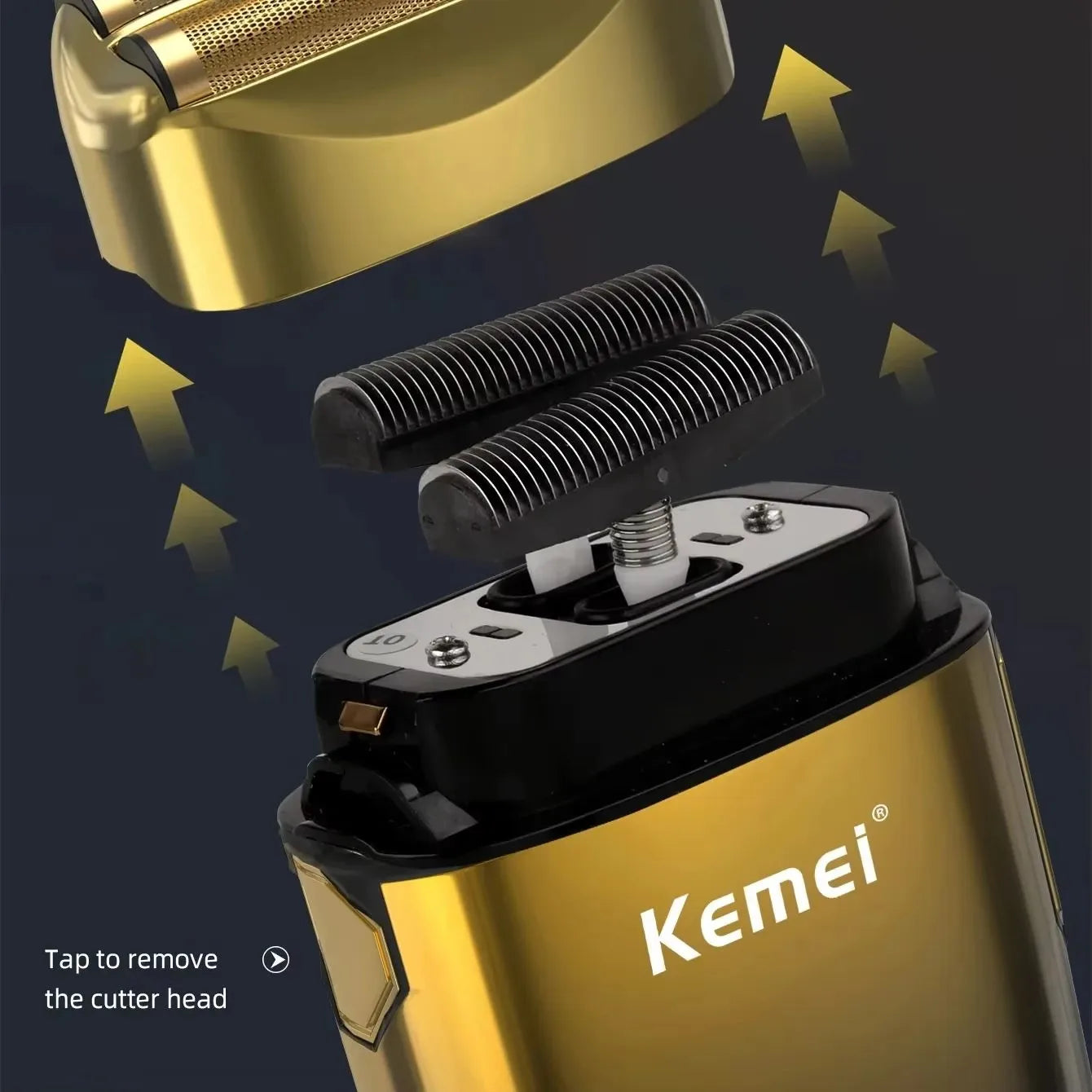 Kemei TX10 Neuer Elektrorasierer mit LED-Anzeige Wiederaufladbarer Haar- und Bartrasierer Glatzenrasierer für Männer