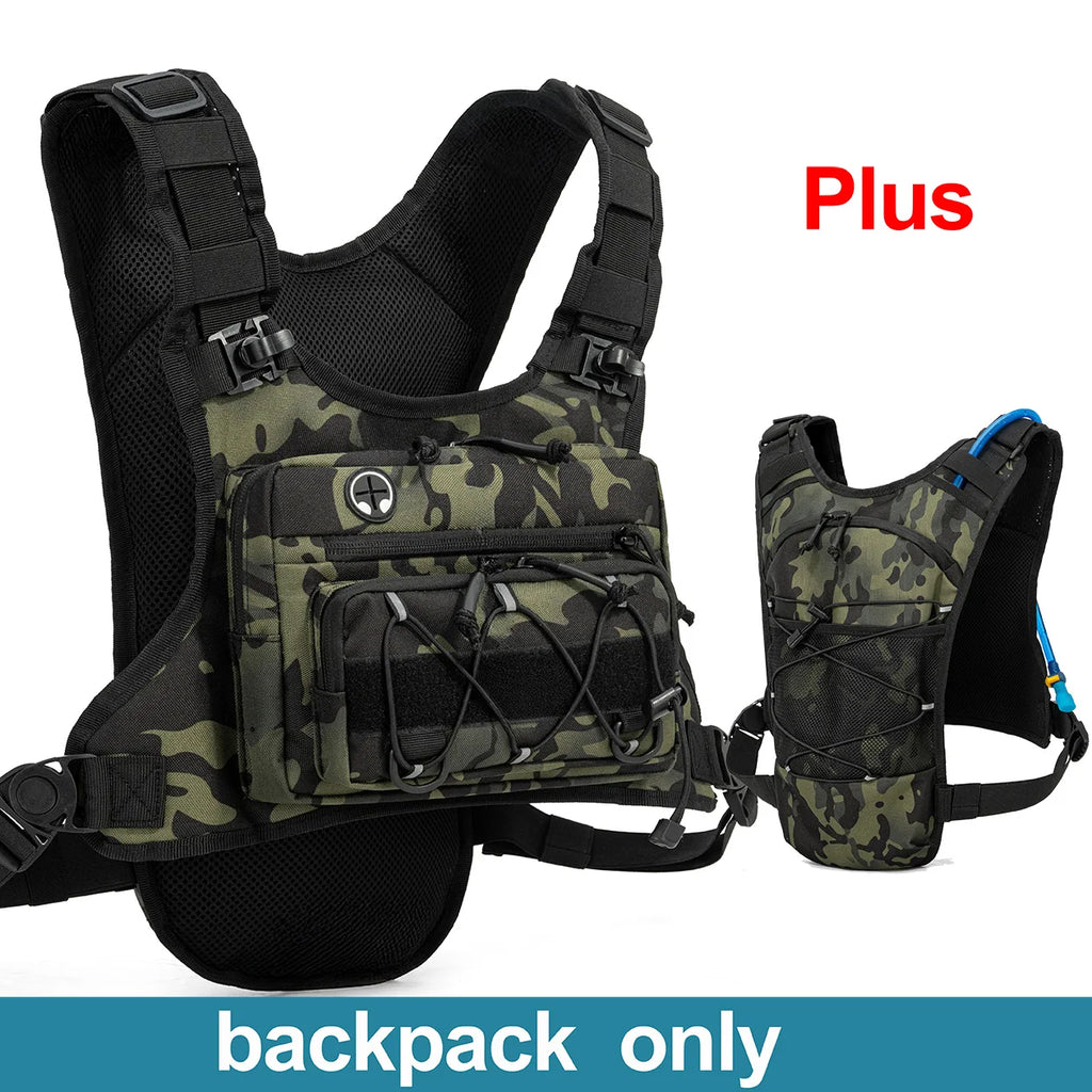 Lauf-Brusttasche Trinkweste zum Radfahren Wandern Fahrradrennen Marathon Tasche Herren Damen Sport Taktische Bauchtasche Camping Rucksack