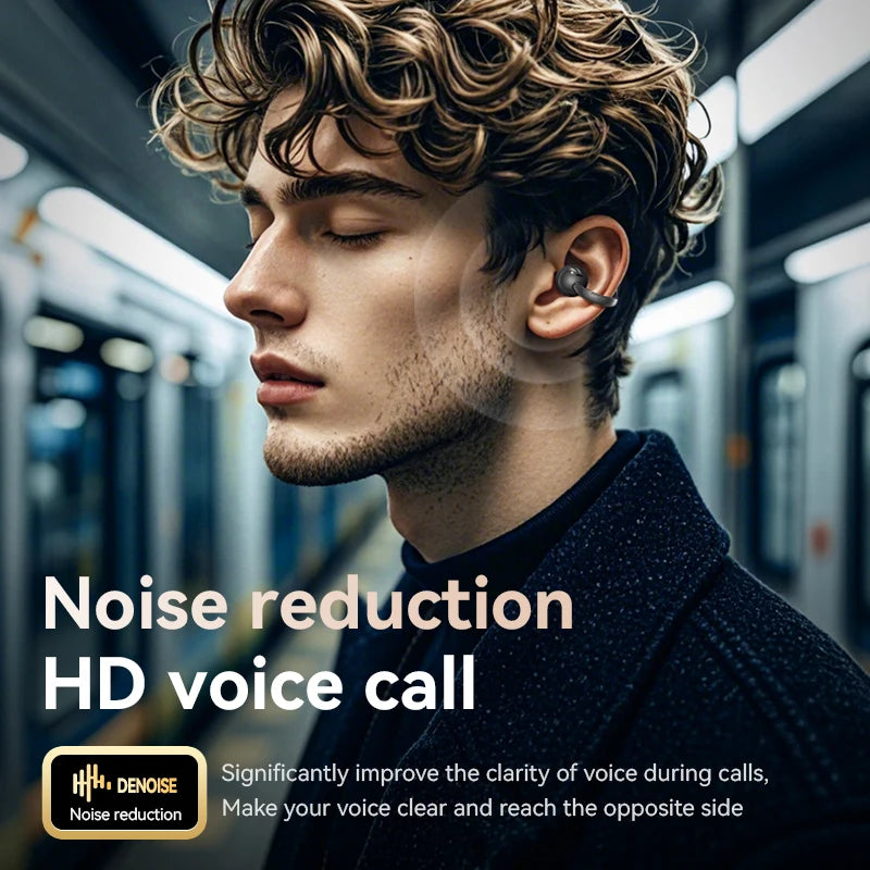 Touchscreen-Bluetooth-Kopfhörer 144 Sprachen Echtzeit-Übersetzung Kopfhörer Drahtlose Open-Ear-Clips Sport-Gaming-Kopfhörer