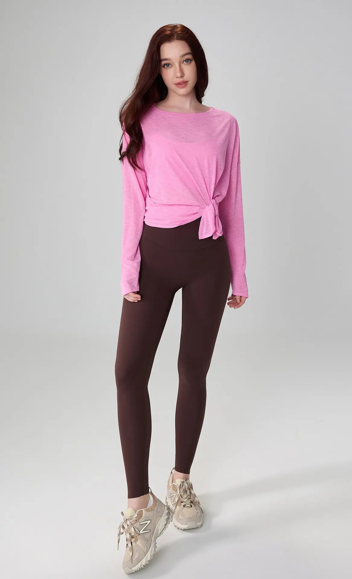 Atmungsaktives langärmliges Yoga-Cover-up, leichtes, schnell trocknendes Lauftop für Damen, lockere Passform, schlicht, Sport, Fitness, Outdoor, Freizeit