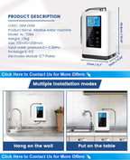 Alkalische Wassermaschine Ionisator PH Wassergerät Alkalischer Wasserspender 5 Platten Platinbeschichtung Alkalischer Wasserionisator