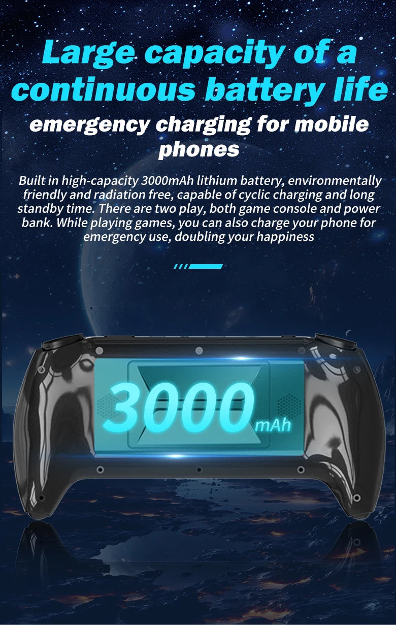 SF3500 Retro Handheld Videospielkonsole Linux System 5,0 Zoll 854*480 IPS Bildschirm 3000mAh Tragbarer Pocket Video Player Spiele