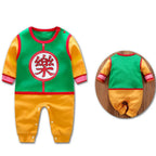 Anime Kleidung Baby Vegeta Strampler Neugeborene Kuririn Roshi Trainingsoutfit Säuglinge Kinder Halloween Cartoon Cosplay Kostüm Overall